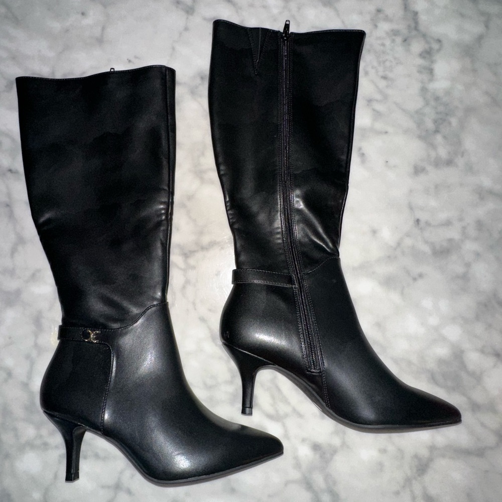 Charter Club Black Over the Knee Boots - Picture 3 of 5